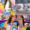 CHARLENT Temporary Rainbow Tattoo, 148 Individual Sheets - Pride Tattoos,