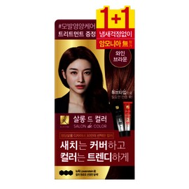 Elastine 엘라스틴 살롱드컬러 염모제 2입 (와인브라운) Elastin Salon Color Hair Dye 2 Pack (Wine Brown)