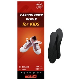 Kids' Carbon Fiber Insoles for Idiopathic Toe Walking - 1 Pair - Rigid Shoe Inserts to Correct Tiptoe Walking - Toddlers and Big Kids Insert (Big Kid 1.5)