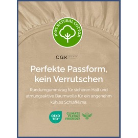 Fitted Sheet 90 x 200 cm - Deep 30 cm (12 Inches) - 100% Cotton Sateen, 400 Thread Count Brushed & Soft - Durable, Breathable & Oeko-Tex Certified - Premium Bed Sheet - Cream