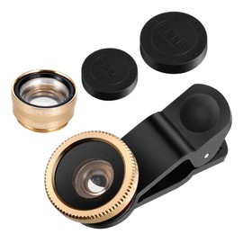 TEHAUX Macro Phone Lens Lens Kit Fisheye Camera Clip on Macro Lens Smartphon Phone Lens Macro Lens for Cell Phone Cell Phone Camera Lens Fish Camera Lens Magnifier Telephone