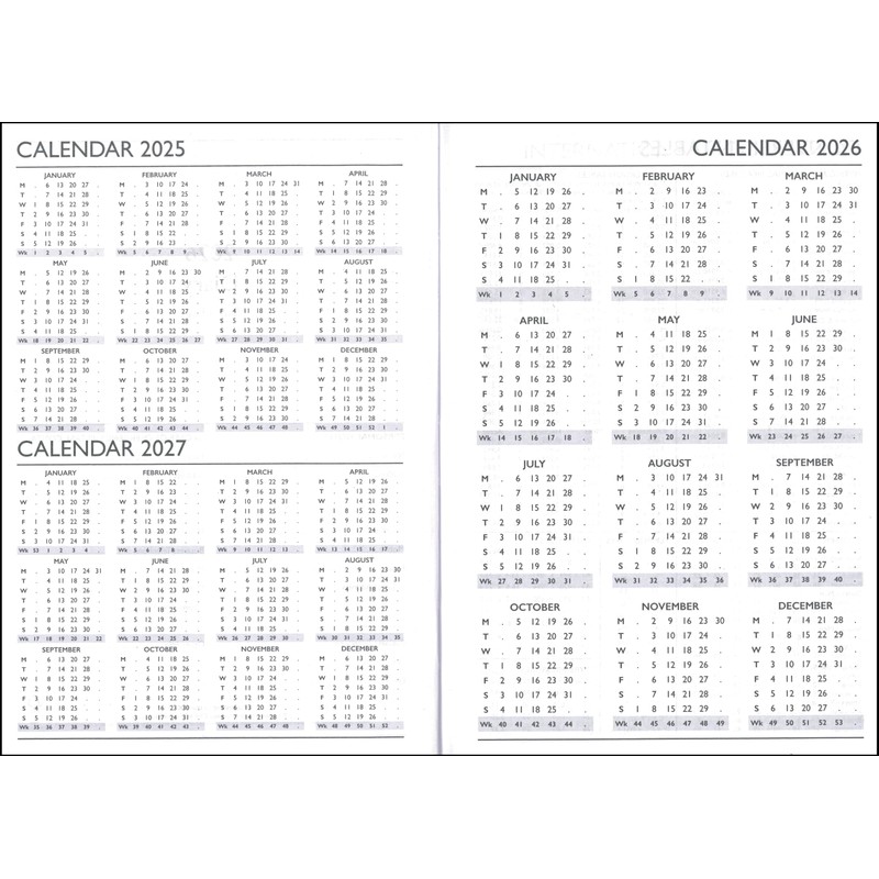 2026 A5 Day a Page Diary - Full Year Hardback