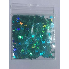 Unbranded Butterfly Shape (Turquoise) 4mm Glitter 1tsp-4Nail Art Face Craft DIY(US Seller)