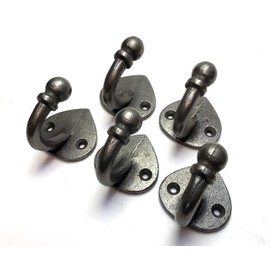 Pack of 5 - Antique Cast Iron Robe Hook - 2 Hole 2" / 50mm