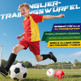 HappyKidsClub Football Training Accessories Gifts Boys (2 Pieces), Football Gifts Toy for Boys Girls 3-15 Years, Fun Football Training Game for Children, Teenagers & Adults