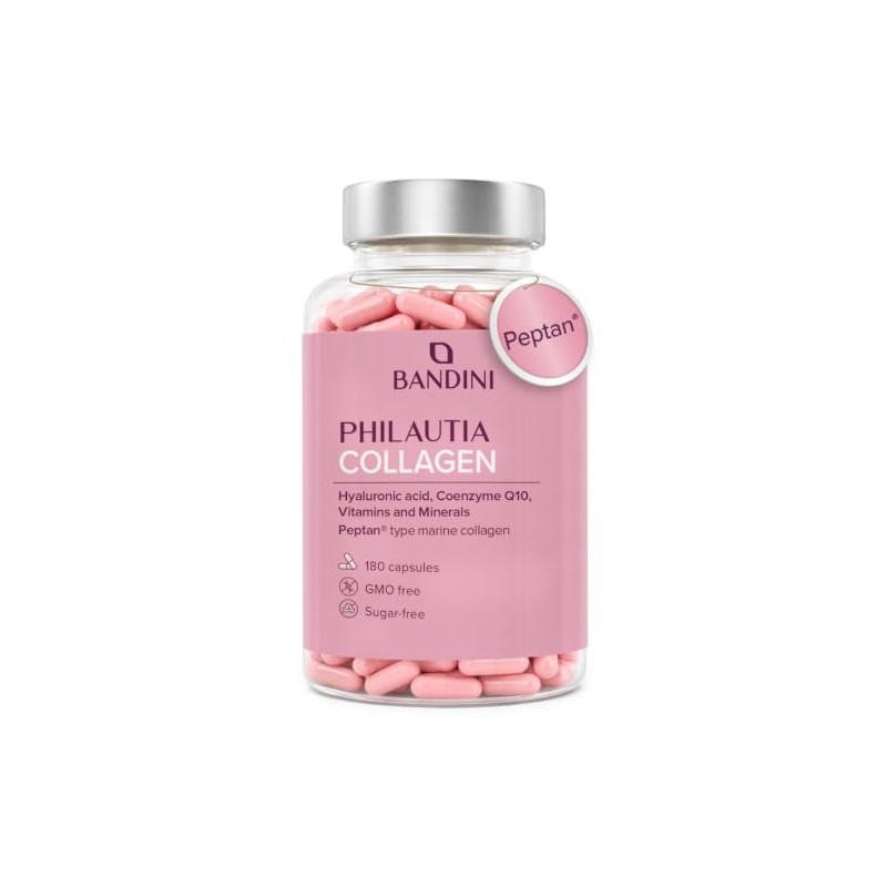 Bandini® Collagen Peptan® and Hyaluronic Acid 180 Capsules + Vitamin