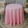 JYFLZQ Pink Round Tablecloth 70 Inch for 4 Foot Tables