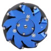 4in Mecanum Wheel Right Aluminum with TPU Rubber Rollers Industrial