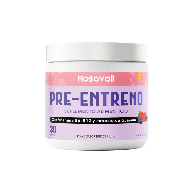 Energía Explosiva Pre-entreno Sabor Frutos Rojos Creatina + Pre-Entreno