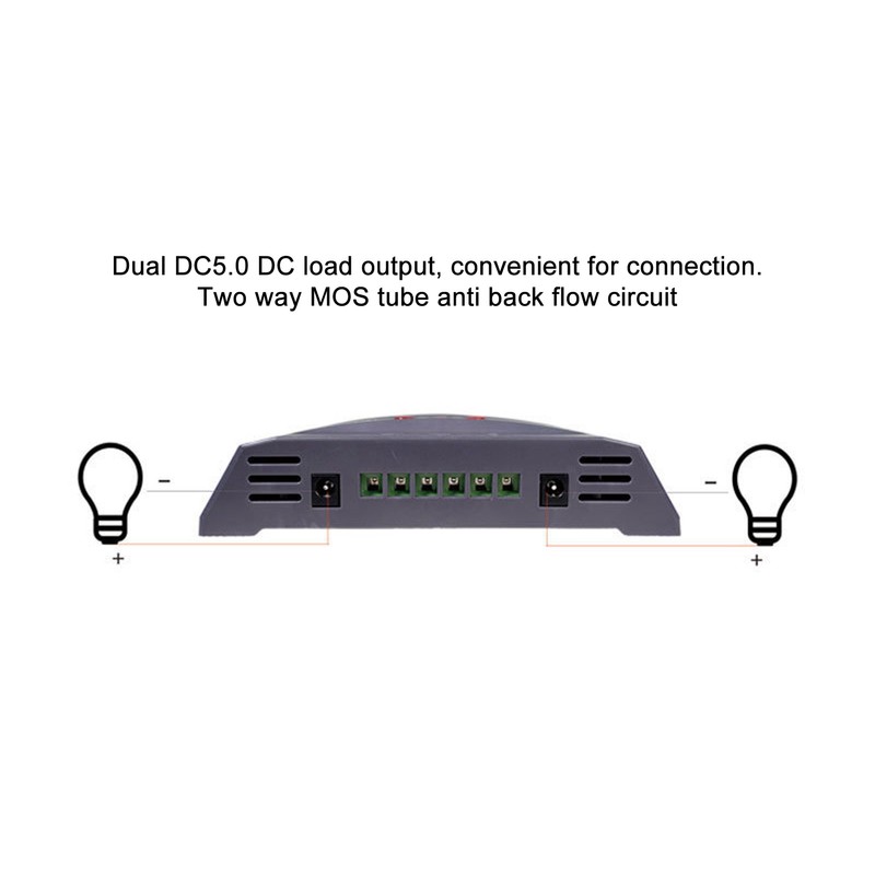 Solar Charge Controller with Light LCD MPPT Overcurrent Protection Solar