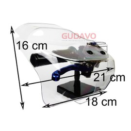 Motorcycle Universal Hand Guards Windshield Deflectors 1 Pair Adjustable Handguards Wind Cold Protectors 10mm Mounting Hole Wind Guards for Kawasaki vn 800 900 1500 1600 Vulcan itp (Transparent)