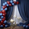 Navy Blue Backdrop Curtain Panels, Wrinkle Free Navy Blue Photo