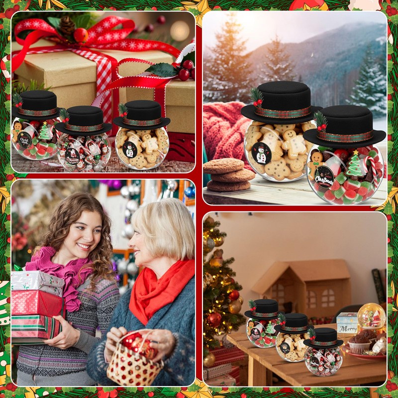 20 Set DIY Christmas Mason Jar with Lids and Felt