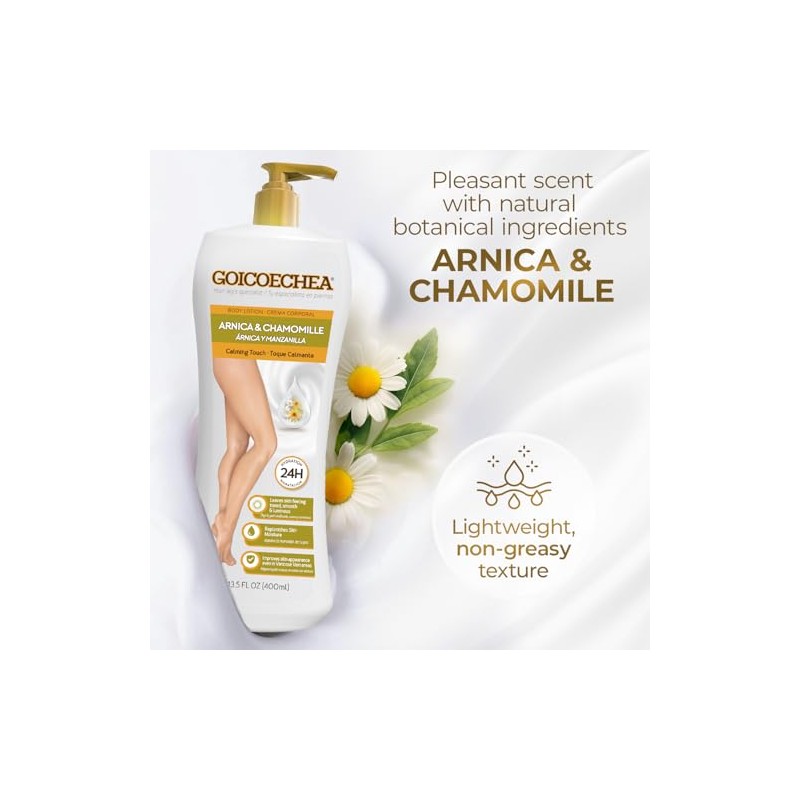Goicoechea Lotion Calming Touch para piernas, cuerpo, brazos, 13 onzas