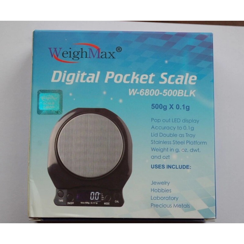 WeighMax W -6800 Digital Pocket Scale with Pop-Out LED Display