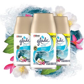 Glade Automatic Spray Refill, Air Freshener for Home and Bathroom, Aqua Waves, 6.2 Oz, 3 Count