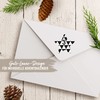 Papierdrachen 24 Advent calendar number stickers black and white stars