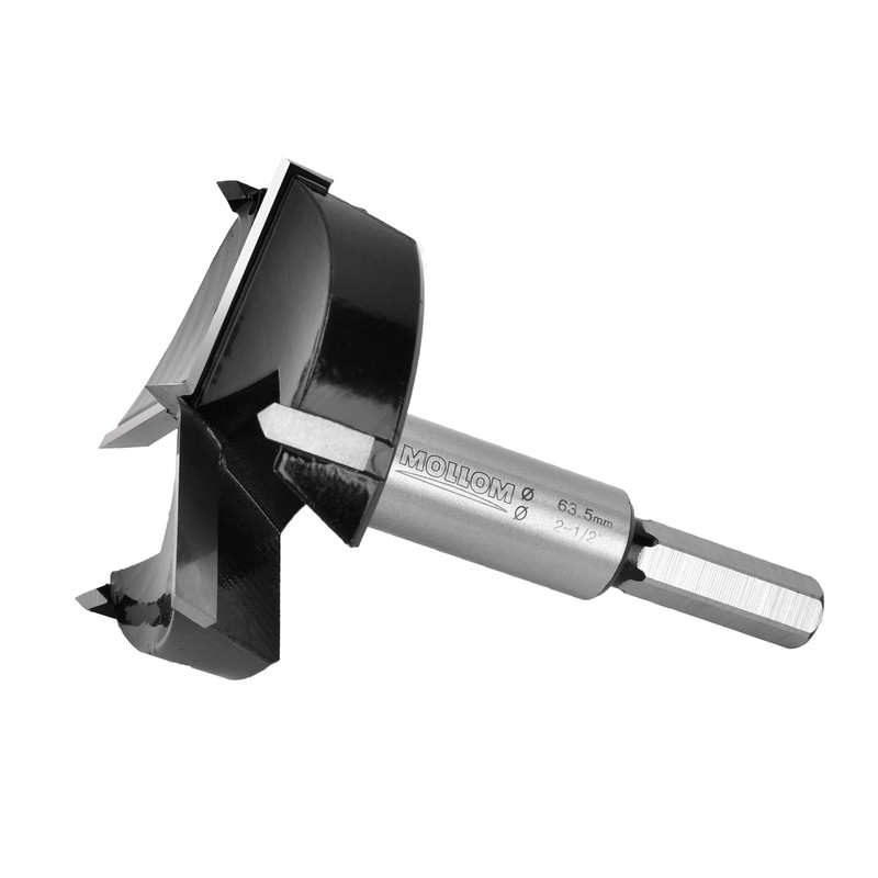 Mollom 63.5mm (2-1/2") Triple Flute Carbide Forstner Drill Bit
