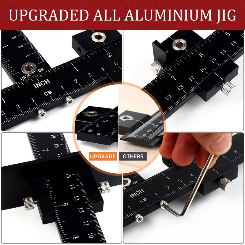 YYinno Cabinet Hardware Jig, Cabinet Handle Template Jig Tool Adjustable