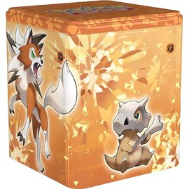 Pokémon TCG: Fighting Stacking Tin - Lycanroc (3 booster packs & coin)
