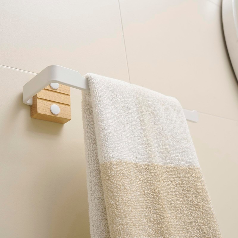 Towel Rail White Towel Ring Wall Mounted Towel Holder for