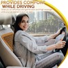 ZONETECH Wooden Beaded Car Driver Seat Cushion - Natural Double