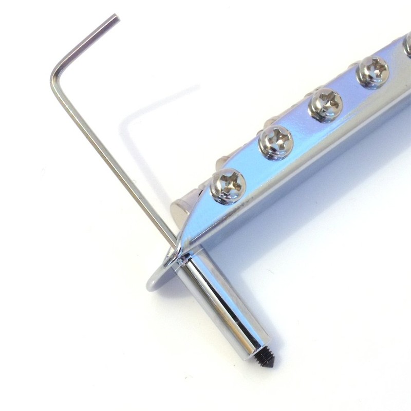 Replacement chrome bridge for Mustang guitar (Jaguar Jazzmaster)