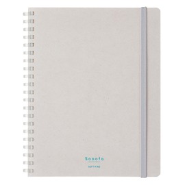Kokuyo Sooofa B6 Notebook, Soft Ring Notebook, Transformation, 0.2 inch (4 mm) Square, Light Gray, S-SE748S4-LM