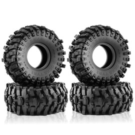 Goolsky Remote Control Crawler Rubber Car Tires 1.9" 118*45mm 4pcs Replacement Trax4 Axis Scx10 Wreath Scx10 Yikong Rgt Wrangler 1/10 Remote Control Car