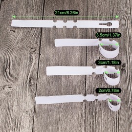Acrux7 1000Pcs 8 Inch Wrap Around Plant Tags, Outdoor Waterproof Hanging Gardening Labels, 2x21cm White Plastic Plant Tree Tags Nursery Garden Plant Lables