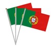 20pcs Portugal Crank Flags National Day Party Parades Hand Flag Sports Event Bar Decoration