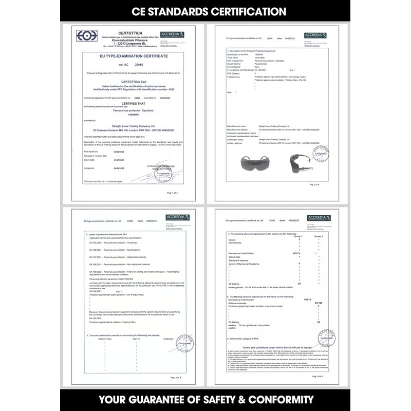 voltX 'OVERSPECS' Welding 5 Large Size, Industrial Safety Over Glasses