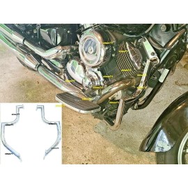 Yamaha 2Pc Engine Guard Highway Crash Bar 4 Yamaha Vstar 1100 XVS1100AT Silverado NEW