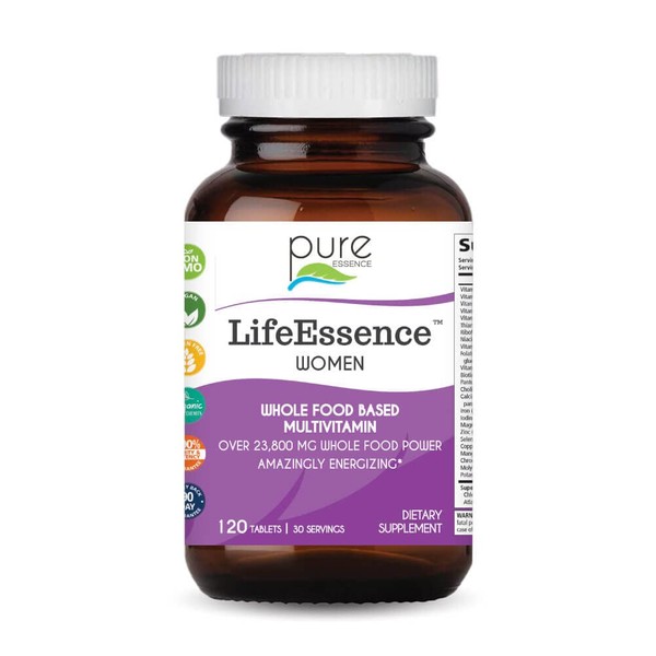 PURE ESSENCE LABS LifeEssence Women's Formula - World's Most Energetic Multiple - The Master Multiple - 120 Tablets