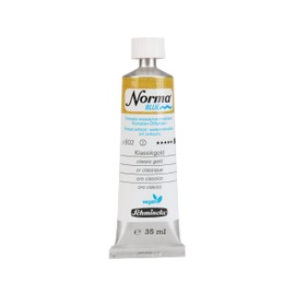 Schmincke - Norma® Blue, 21802009, Finest Water-soluble Artist Oil Paints, Highly Pigmented, Non-fading, Vegan, Classic Gold - 35 ml