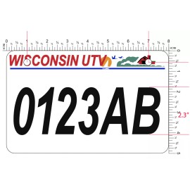 ATV license Plate, Wisconsin ATV License Plate Wisconsin UTV license Plate, WI UTV  **BEST PLATE ON THE MARKET!!** NOW THICKER!