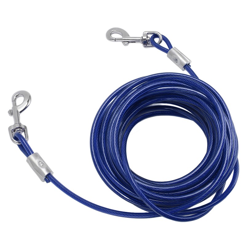 Dog Tie Out Cable Steel Wire Double Head Bite Resistant