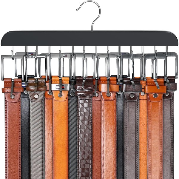 DIRXVMC Belt Holders Belt Storage with 14 Hooks Belt Hanger