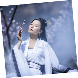 Beavorty Japanese Accessories Metal Hair Clips Earrings for Wedding Hair Styling Pin for Women Chinese Hairpin Handmade Hair Pin Steamed Stuffed Bun Hair Fork Clockwork Dense Blue Miss Opal