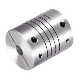 sourcing map Motor Shaft 5 mm to 12 mm Spiral Beam Coupler Coupling 25 mm Diameter 30 mm Length Pack of 2