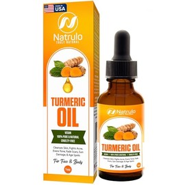 Natrulo Suero De Cúrcuma Para Rostro Y Cuerpo - Aceite De Cúrcuma 100% Natural Para Aclarar La Piel Y Eliminar Manchas Oscuras - Limpia La Piel Combate El Acné Unifica El Tono Y Cura Las Cic