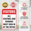 1PC Visitor Check In Sign, 14 x 10 Inches -