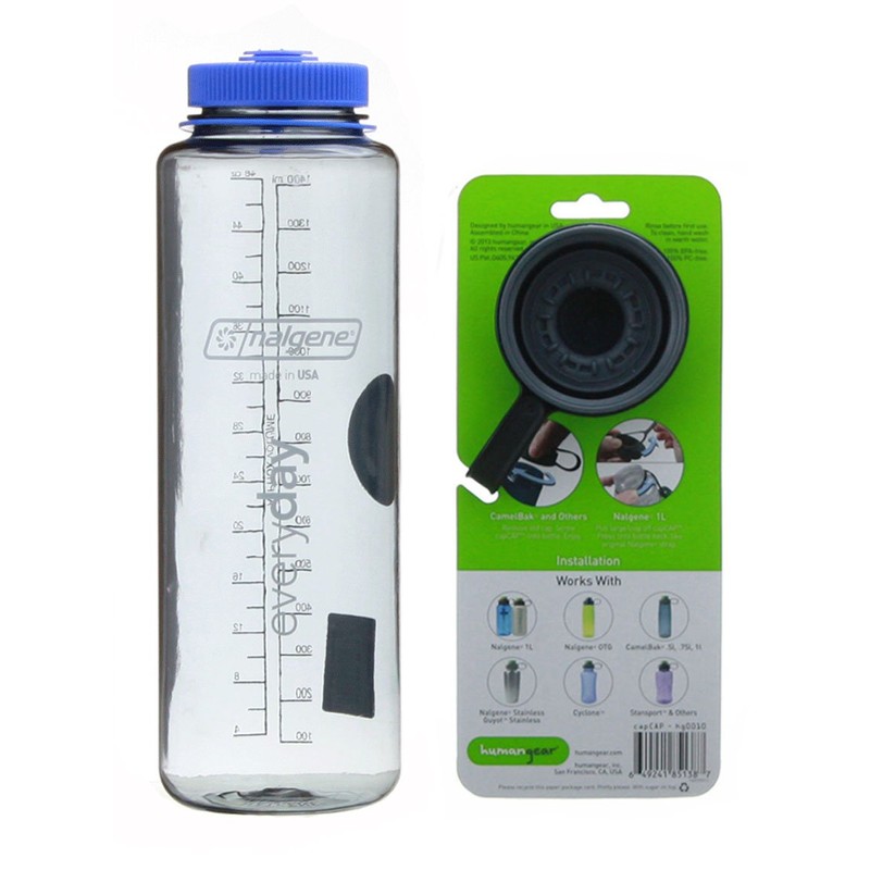 Nalgene Grey with Blue Cap Silo Tritan 1.37L with Blue