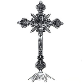 lylqmy Crucifix Jesus Christ Cross Statue Figurine Christian Gifts (Model 3)