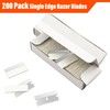 Great Andrew Single Edge Razor Blades, 200 Pack Straight Edge