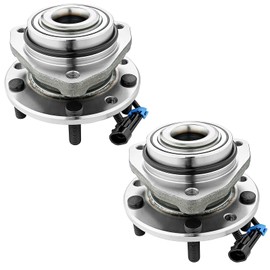 JLEO 513124 (Pair) 4WD Front Wheel Bearing and Hub Assembly Replacement for GMC Jimmy/Sonoma 1997-2005,for Chevy Blazer/S10 1997-2005,for Isuzu Hombre 1998-2000,for Oldsmobile Bravada 1997-2001