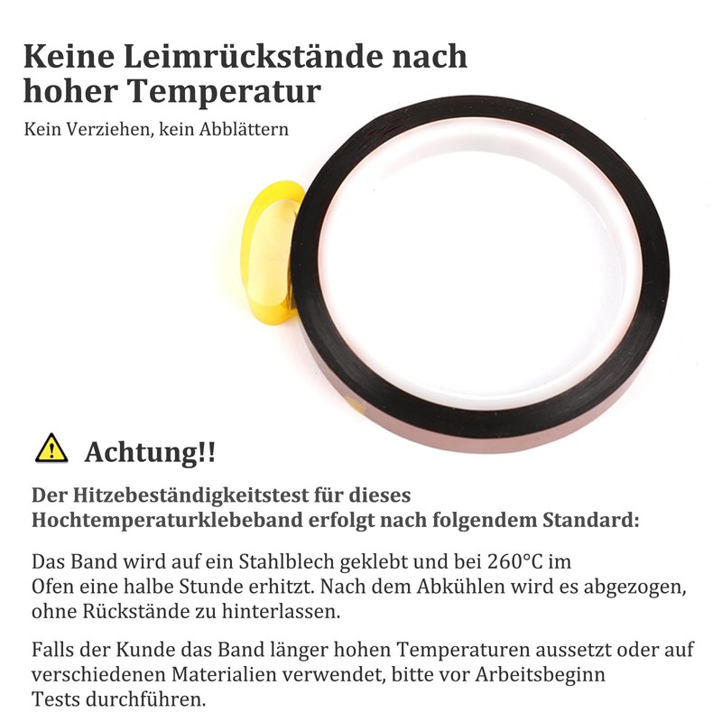 Misuyue 18 mm Kapton Tape, Heat Resistant Tape up to
