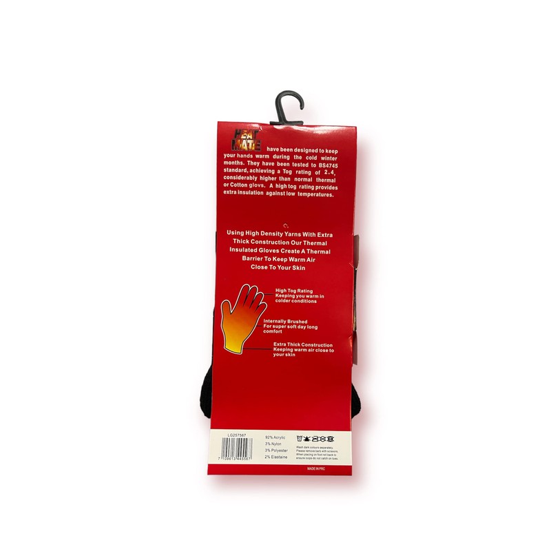 ZRWASKA Men's Insulate Full Finger Extra Warm Thermal Gloves Heat