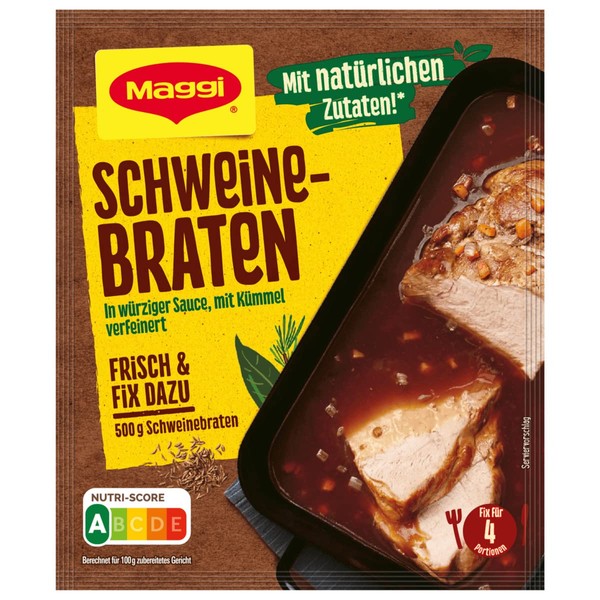 MAGGI fix & fresh pork roast (Schweinebraten) (Pack of 4)