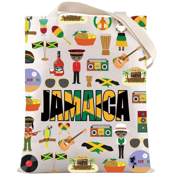 LEVLO Jamaica Tote Bag Jamaica Travel Gift Jamaica Country Trip